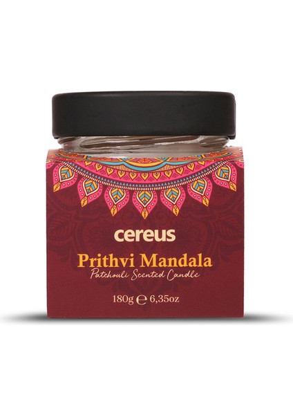 Prithvi Mandala Paçuli Kokulu Doğal Soya Mum (180 Gr)