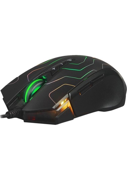 X7 Neon Maze 2400DPI USB Makrolu Kablolu Gaming Mouse Siyah X89 Htcx 1005813
