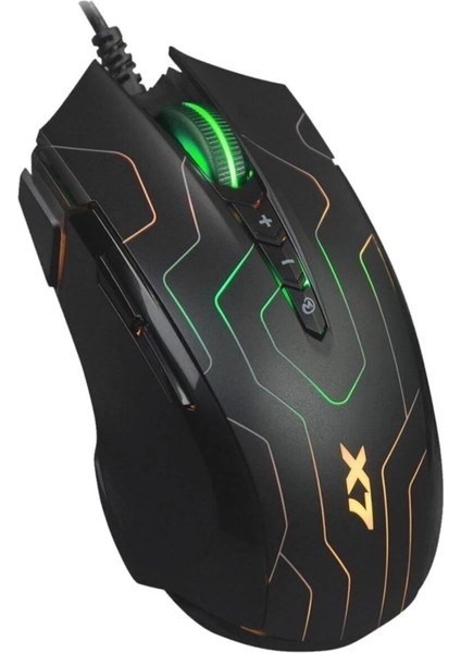 X7 Neon Maze 2400DPI USB Makrolu Kablolu Gaming Mouse Siyah X89 Htcx 1005813