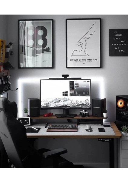 Ithal Keçe Çalışma Masası Düzenleme ve Oyuncu Mousepad Açık Gri (60X120CM) Byrblsm