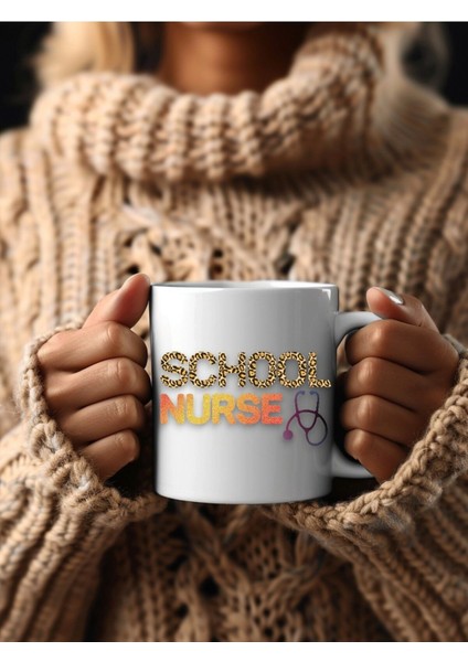 Hemşire Temalı Özel Tasarım Seramik Kupa Mug - Hediyelik Kupa Bardak - Nurse