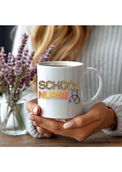 Hemşire Temalı Özel Tasarım Seramik Kupa Mug - Hediyelik Kupa Bardak - Nurse modelleri