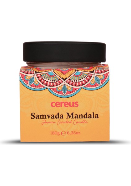 Samvada Mandala Yasemin Kokulu Doğal Soya Mum (180 Gr)