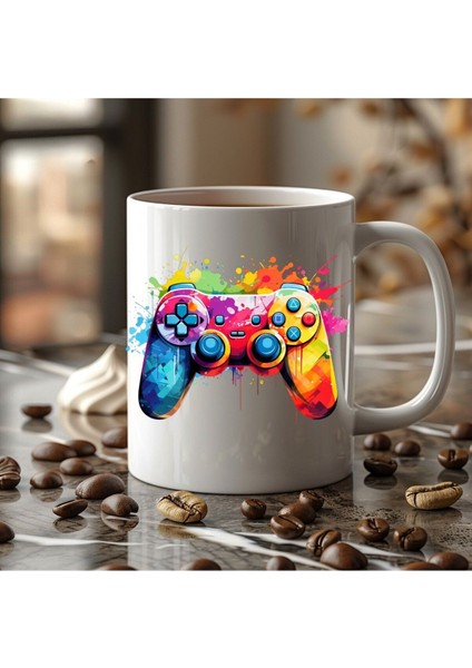 Oyun Konsolu Temalı 3 Boyutlu Tasarım Seramik Kupa Mug - Hediyelik Kupa indirimleri