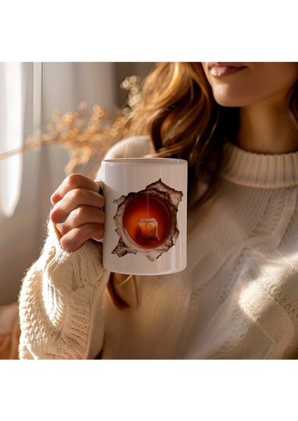 Sallama Çay Baskılı 3D Tasarım Seramik Kupa Mug - Hediyelik Kupa Bardak indirimleri