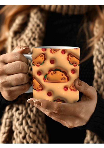 Meyve Baskılı 3D Tasarım Seramik Kupa Mug - Hediyelik Kupa Bardak - Meyve Çeşitleri