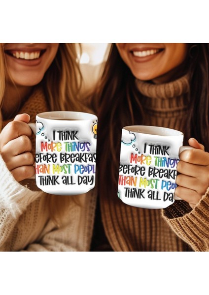 Düşünmek Mottolu Baskılı 3D Tasarım Seramik Kupa Mug - Hediyelik Kupa Bardak indirimleri