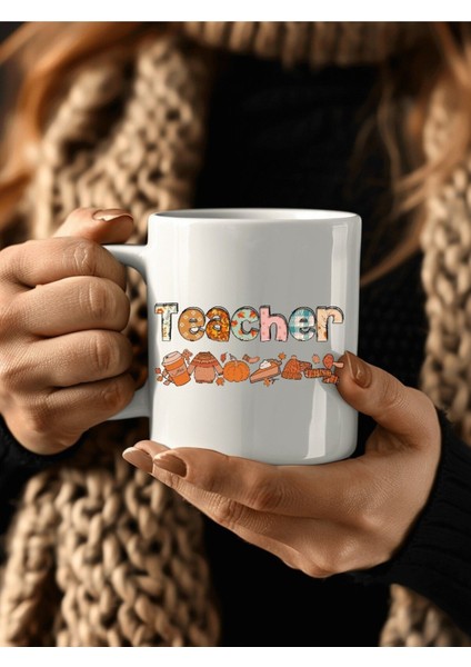 Öğretmen Temalı Özel Tasarım Seramik Kupa Mug - Hediyelik Kupa Bardak - Teacher fırsatları