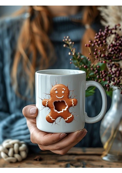 Kurabiye Temalı 3 Boyutlu Tasarım Seramik Kupa Mug - Hediyelik Kupa Bardak fırsatları