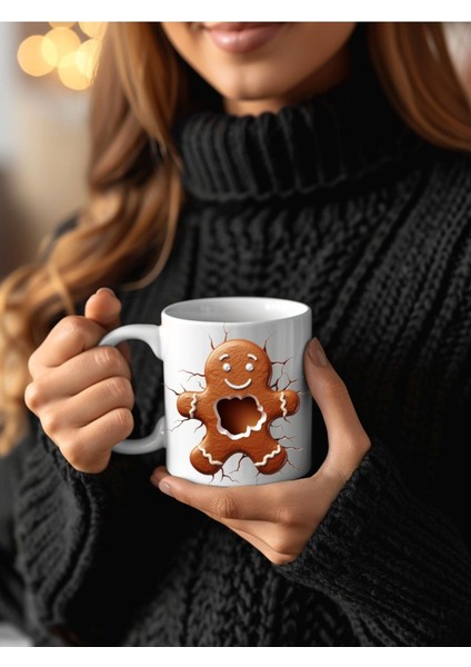 Kurabiye Temalı 3 Boyutlu Tasarım Seramik Kupa Mug - Hediyelik Kupa Bardak indirimleri