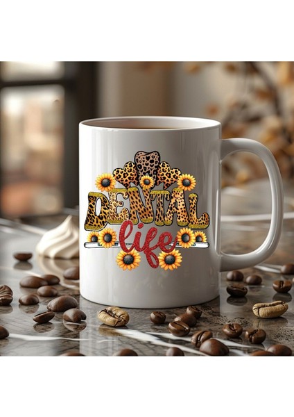 Dişçi Temalı Özel Tasarım Seramik Kupa Mug - Hediyelik Kupa Bardak - Dental fiyatları