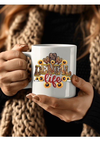 Dişçi Temalı Özel Tasarım Seramik Kupa Mug - Hediyelik Kupa Bardak - Dental fırsatları