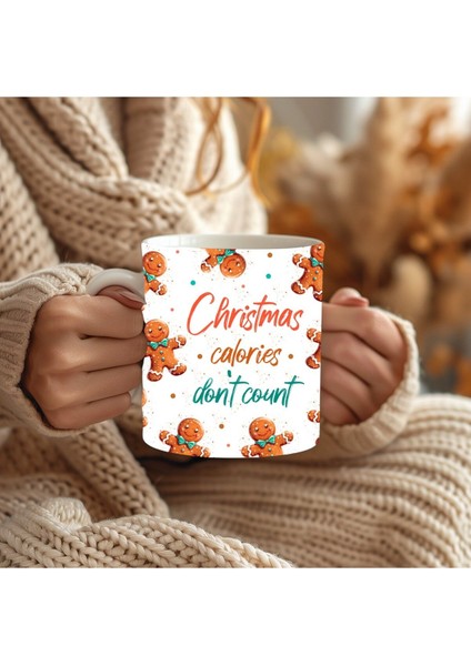 Kurabiye Adam Şeklinde Yılbaşı Tam Boy 3 Boyutlu Tasarım Seramik Kupa Mug - Hediyelik Kupa fırsatları