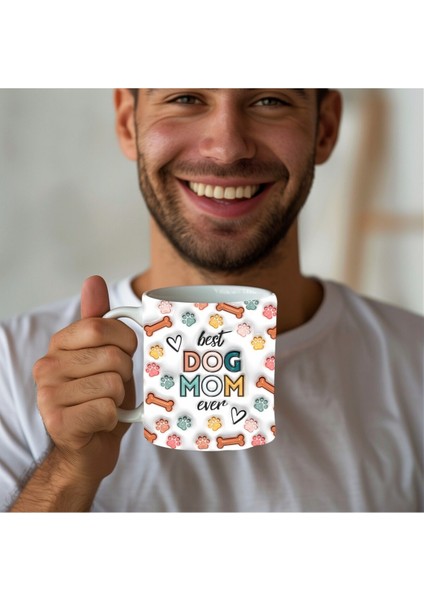 Dog Mom Köpek Annesi Baskılı 3D Tasarım Seramik Kupa Mug - Hediyelik Kupa Bardak fiyatları
