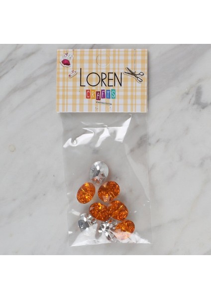 Crafts Turuncu 8 Li Düğme - 241
