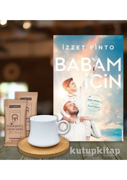 Babam Için Kutupkitap Bambu Fincan Türk Kahvesi Kişiye Özel Not Babam Için Kitap Hediye