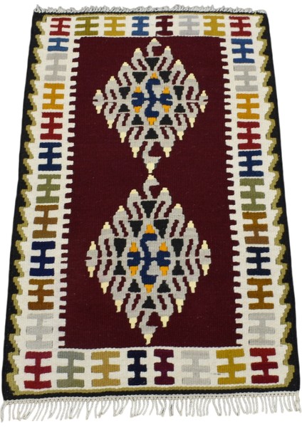 Yeni El Dokuma Enfes Benzersiz Yahyalı Yün Kilim 5560