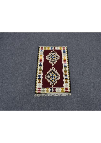 Yeni El Dokuma Enfes Benzersiz Yahyalı Yün Kilim 5560