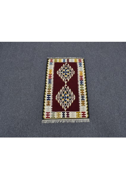 Yeni El Dokuma Enfes Benzersiz Yahyalı Yün Kilim 5560