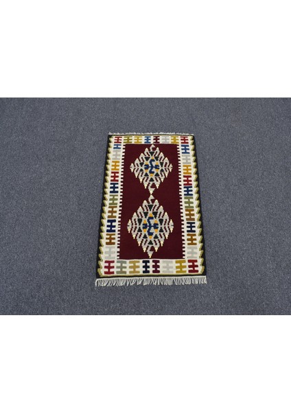 Yeni El Dokuma Enfes Benzersiz Yahyalı Yün Kilim 5560