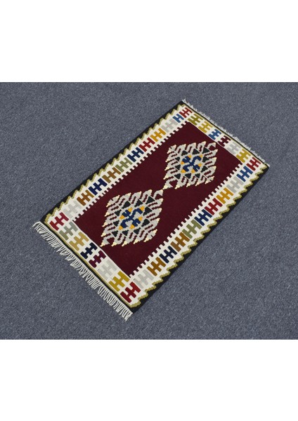 Yeni El Dokuma Enfes Benzersiz Yahyalı Yün Kilim 5560