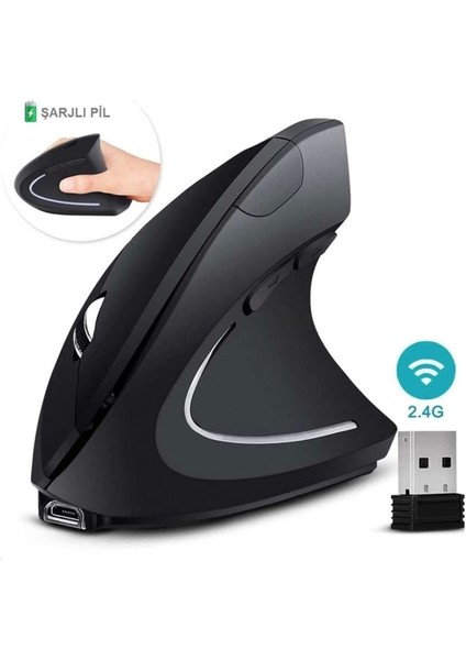 Mouse Bilek Destekli Ergonomik Kablosuz Dikey Mouse Vertical Gamer Mouse Fare fiyatları