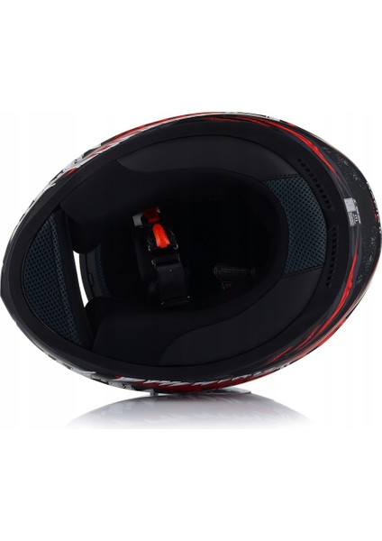 Rapıd 2 Kaıju Mat Siyah-Kırmızı Fullface Motosiklet Kaskı Gold Camlı fırsatları