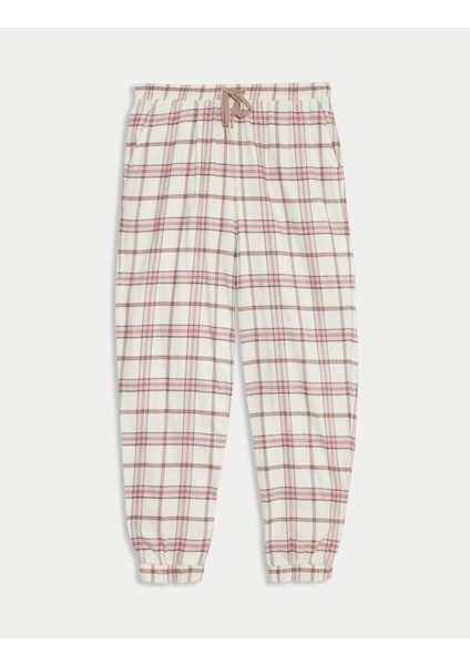 Saf Pamuklu Ekose Desenli Pijama Altı fiyatları