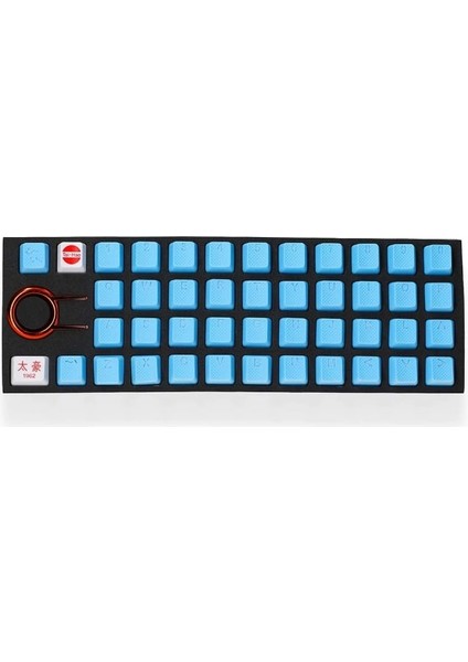 Cherry Mx Switches 42-Key Rubberized Gaming Keycap Set, Color: Neon Mavi
