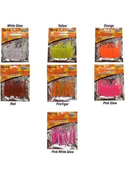 Fast Worm 5.2cm Lrf Silikon Yem (18'li Paket)