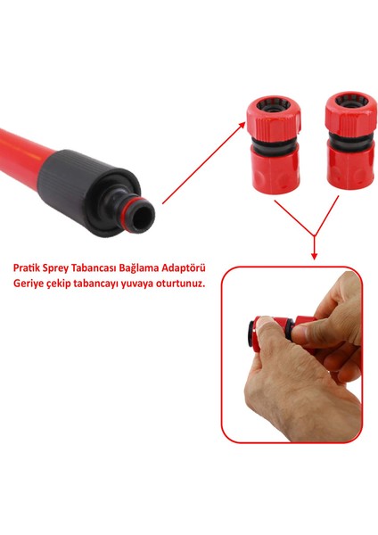 Hortum Sulama Başlığı Seti Su Tabanca Bağlantı Ekleme Aparatı Eki Bahçe Sulama Adaptörü 4 Parça fırsatları
