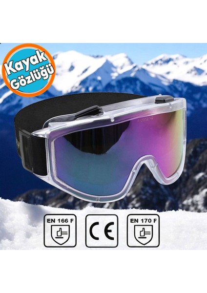 Kayak Gözlüğü Ventilli Güneş Kar Gözlük Gökkuşağı Snowboard Glasses Ekonomik Gözlük