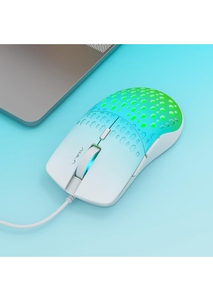 S11 Pro 3600DPI Rgb Optik Gaming Mouse Yeşil