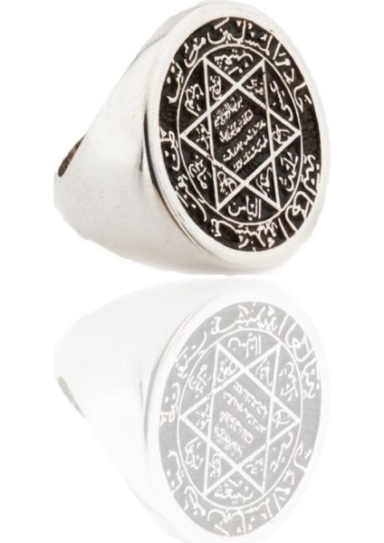 Sultan Süleyman Mühürlü Işlemeli Gümüş Erkek Yüzük