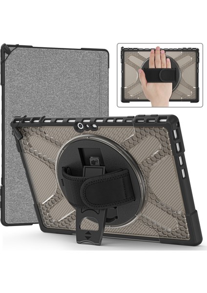 Microsoft Surface Pro 4/5/6/7 Çay Rengi Için Tpu + Pc Kılıfı (Yurt Dışından)