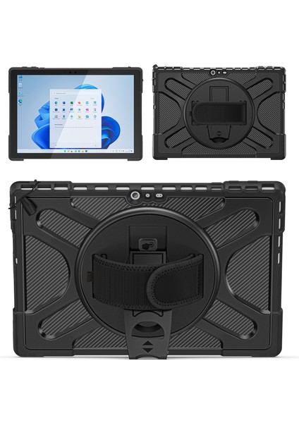 Microsoft Surface Pro 4/5/6/7 Siyah Için Tpu + Pc Kılıfı (Yurt Dışından) fiyatları