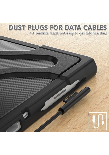 Microsoft Surface Pro 4/5/6/7 Siyah Için Tpu + Pc Kılıfı (Yurt Dışından) fırsatları