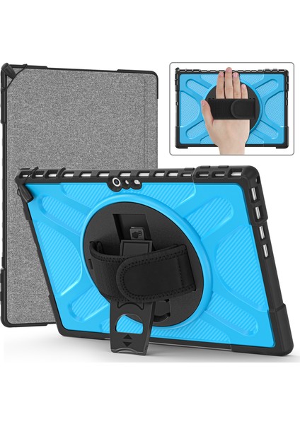 Microsoft Surface Pro Için Tpu + Pc Kılıfı 4/5/6/7 Mavi (Yurt Dışından)