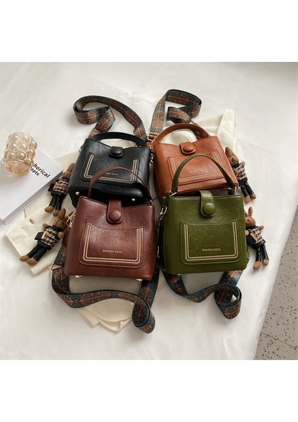 Kadınlar Için Moda Trendi Deri Tote Çanta 2024 Kadın Basit Büyük Yüksek Kapasiteli Vintage Omuz Kova Çanta El Çantaları ve Çantalar (Yurt Dışından) indirimleri