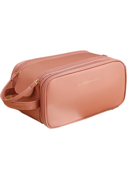 Route Saklanması Kolay, Büyük Kapasiteli Çift Fermuarlı Taşınabilir Seyahat Çantası Yıkama Çantası, Çok Fonksiyonlu Kozmetik Çantası (Yurt Dışından)