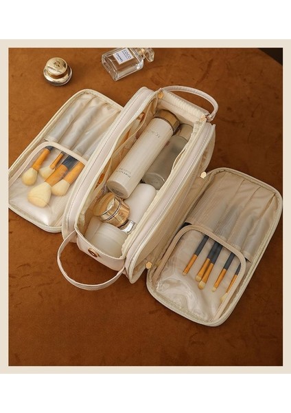 Route Saklanması Kolay, Büyük Kapasiteli Çift Fermuarlı Taşınabilir Seyahat Çantası Yıkama Çantası, Çok Fonksiyonlu Kozmetik Çantası (Yurt Dışından) fiyatları