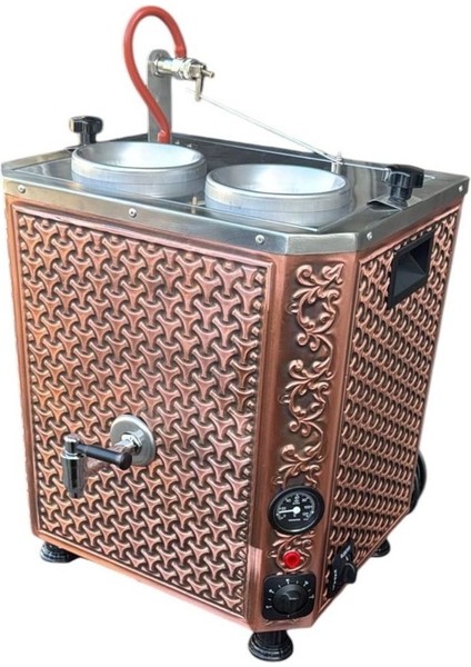 Bakır Elektrikli Çayland Çay Kazanı 25 Lt Kapasiteli İki Demlikli Dayanıklı Tasarım modelleri