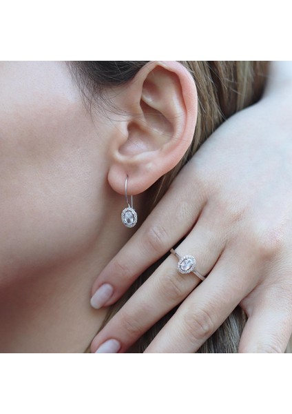 Zirkon Taşlı Mini Oval Montür Gümüş Takım modelleri