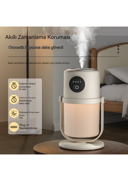 Nemlendirici Akıllı Ev Büyük Kapasiteli Nemlendirici USB Sessiz Gece Işığı Küçük Hava Temizleme Nemlendirici (Yurt Dışından) modelleri