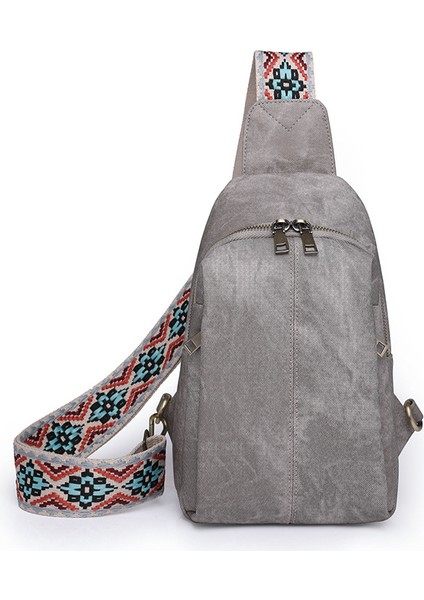 Göğüs Çantası Vintage Açık Seyahat Çantası Geniş Omuz Askısı Crossbody Çantası Bayanlar Göğüs (Yurt Dışından)