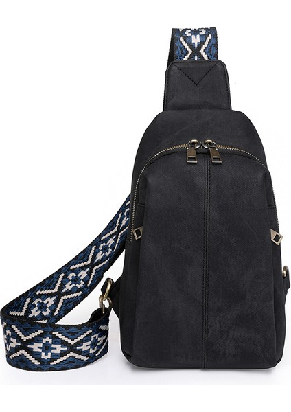 Göğüs Çantası Vintage Açık Seyahat Çantası Geniş Omuz Askısı Crossbody Çantası Bayanlar Göğüs (Yurt Dışından)