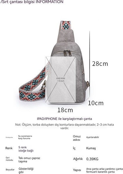 Göğüs Çantası Vintage Açık Seyahat Çantası Geniş Omuz Askısı Crossbody Çantası Bayanlar Göğüs (Yurt Dışından) indirimleri
