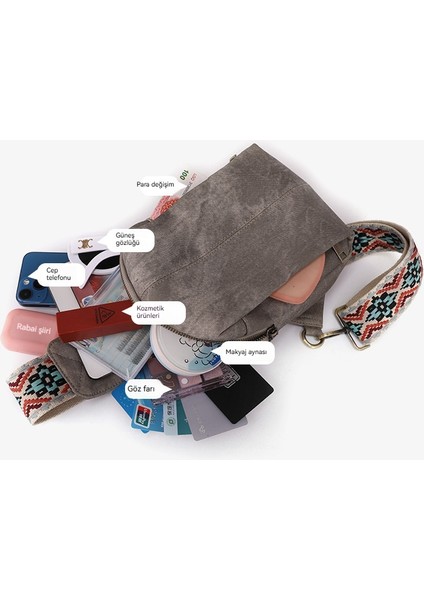 Göğüs Çantası Vintage Açık Seyahat Çantası Geniş Omuz Askısı Crossbody Çantası Bayanlar Göğüs (Yurt Dışından) indirimleri