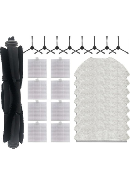 25PCS Yedek Yedek Parçalar Airrobo T20 Robot Vakum Süpürge Ana Yan Fırça Hepa Filtre Mop Bez Aksesuarları (Yurt Dışından)