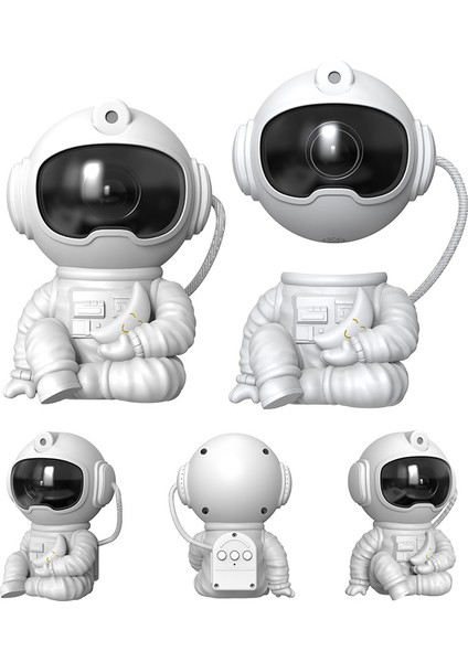 Yeni Astronot Atmosfer Işığı Oturma Pozisyonu Ay Astronot Su Dalgalanması Yıldızlı Gökyüzü Işığı Ayarlanabilir Projektör Işığı Gece Işığı (Yurt Dışından)